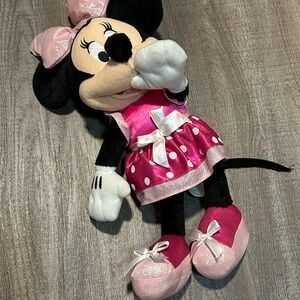 Talking Disney Pink and Black Minnie Mouse Plush